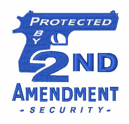 2nd Amendment Pistol Machine Embroidery Design