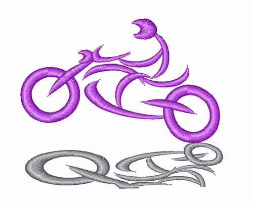 Abstract Motorbike Machine Embroidery Design