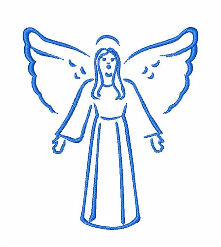 Religious Angel Machine Embroidery Design