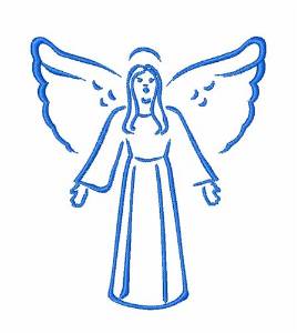 Picture of Religious Angel Machine Embroidery Design