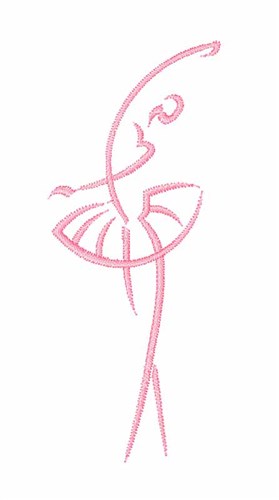 Ballerina Woman Machine Embroidery Design