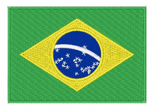 Brazilian Flag Machine Embroidery Design