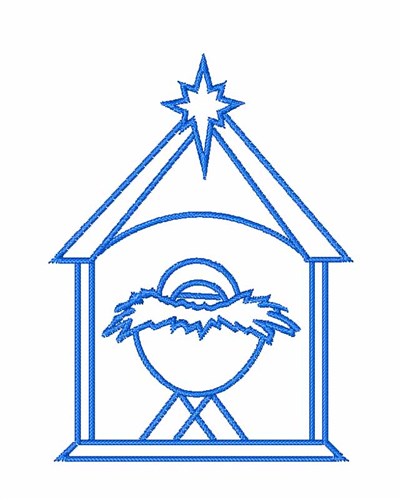 Christmas Manger Machine Embroidery Design