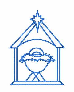 Picture of Christmas Manger Machine Embroidery Design