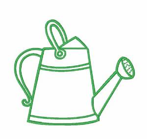 Picture of Gardening Watering Can Machine Embroidery Design
