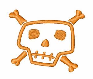 Picture of Halloween Bone Head Machine Embroidery Design