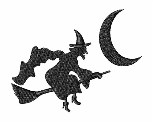 Halloween Witch Machine Embroidery Design