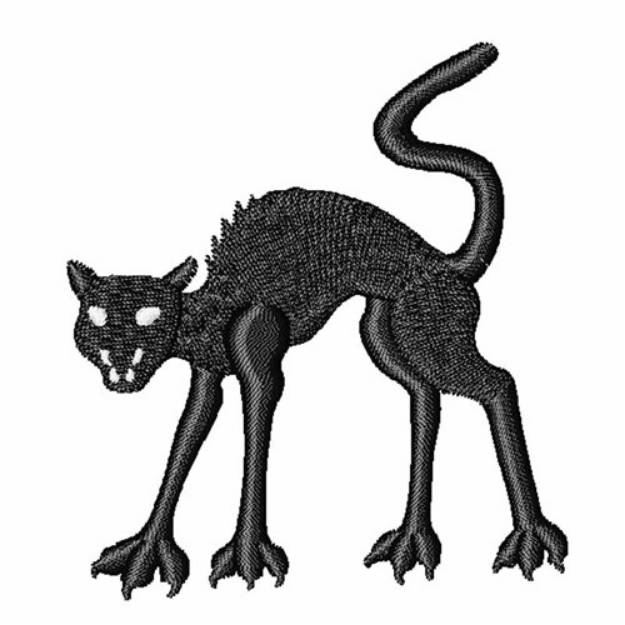 Picture of Halloween Black Cat Machine Embroidery Design