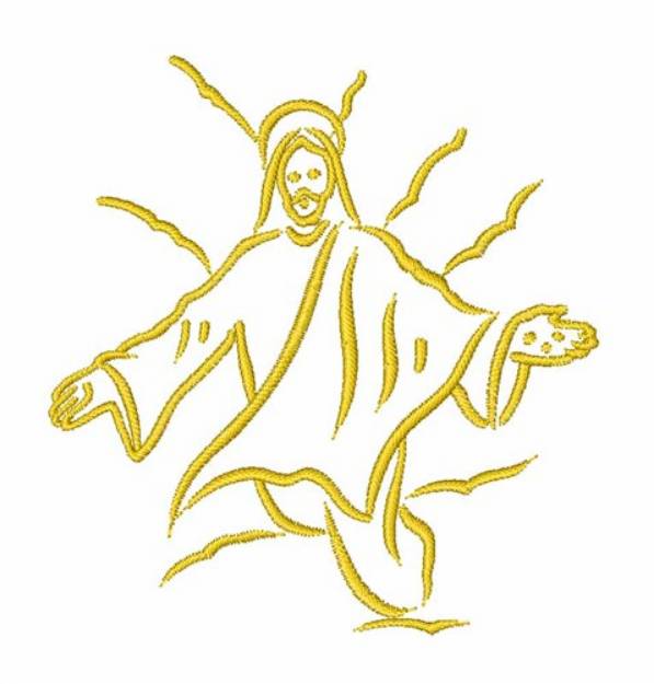Picture of Jesus Christ Outline Machine Embroidery Design