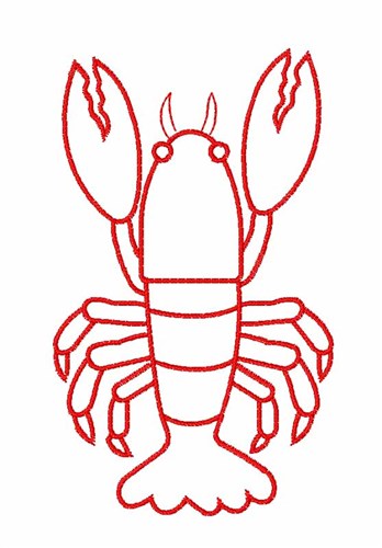 Sea Crayfish Machine Embroidery Design