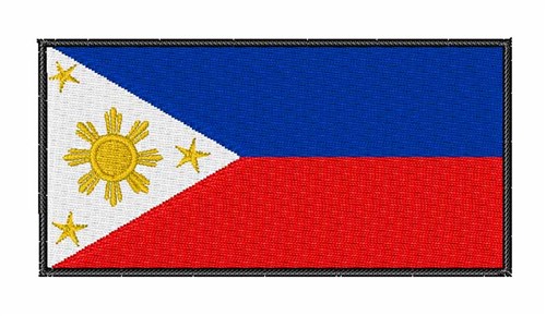 Philippines National Flag Machine Embroidery Design