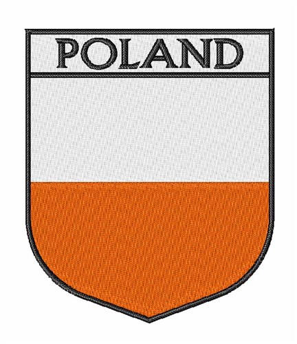 Poland Badge Machine Embroidery Design