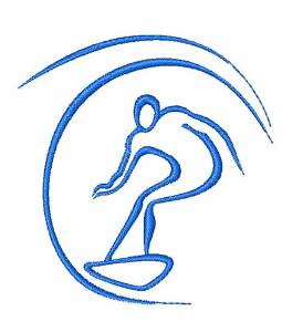 Picture of Surfer Wave Machine Embroidery Design
