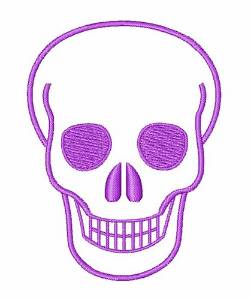 Picture of Halloween Skull Machine Embroidery Design