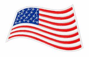 Picture of Waving American Flag Machine Embroidery Design