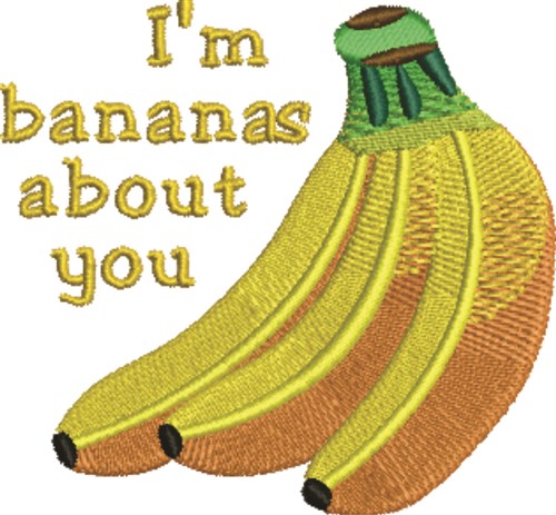 Bananas About You Machine Embroidery Design