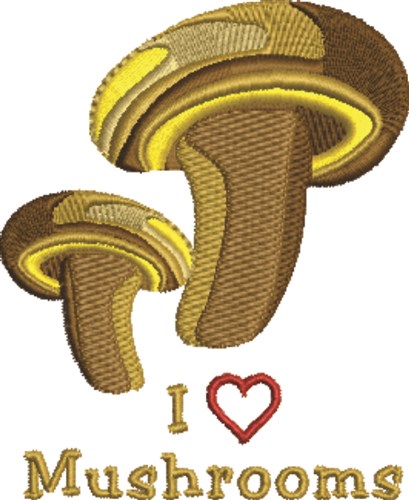 Love Mushrooms Machine Embroidery Design