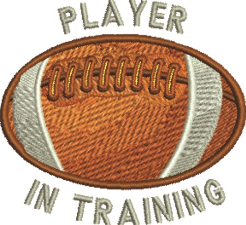 Player In Training Machine Embroidery Design