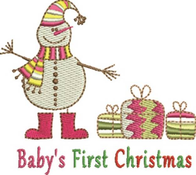 Picture of Babys First Christmas Machine Embroidery Design
