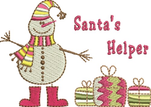 Santas Helper Machine Embroidery Design