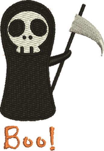 Grim Reaper Boo Machine Embroidery Design