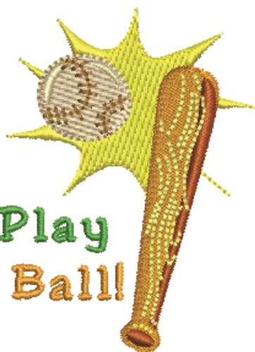 Play Ball Machine Embroidery Design