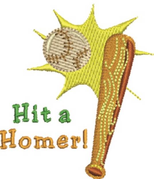 Picture of Hit A homer Machine Embroidery Design