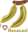 Picture of I Love Bananas Machine Embroidery Design