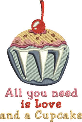 Need A Cupcake Machine Embroidery Design