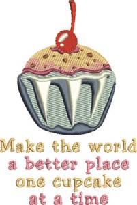 Picture of One Cupcake Machine Embroidery Design