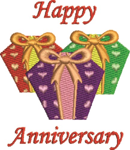 "Happy Anniversary Machine Embroidery Design