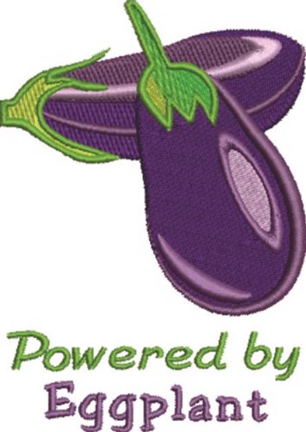 Picture of Powered By Eggplant Machine Embroidery Design