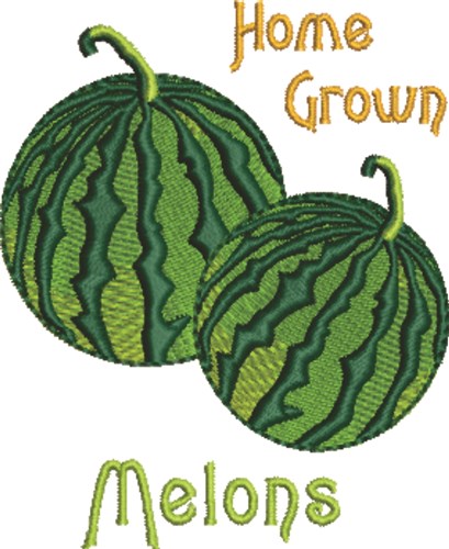 Home Grown Melons Machine Embroidery Design