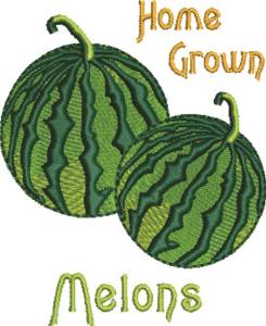 Picture of Home Grown Melons Machine Embroidery Design
