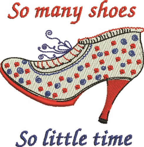 So Many Shoes Machine Embroidery Design