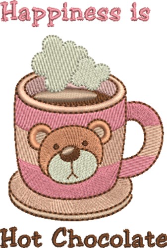 Hot Chocolate Happiness Machine Embroidery Design