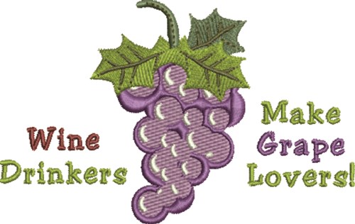 Grape Lovers Machine Embroidery Design