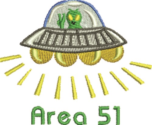 Area 51 Machine Embroidery Design