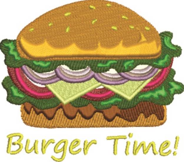 Picture of Burger Time Machine Embroidery Design