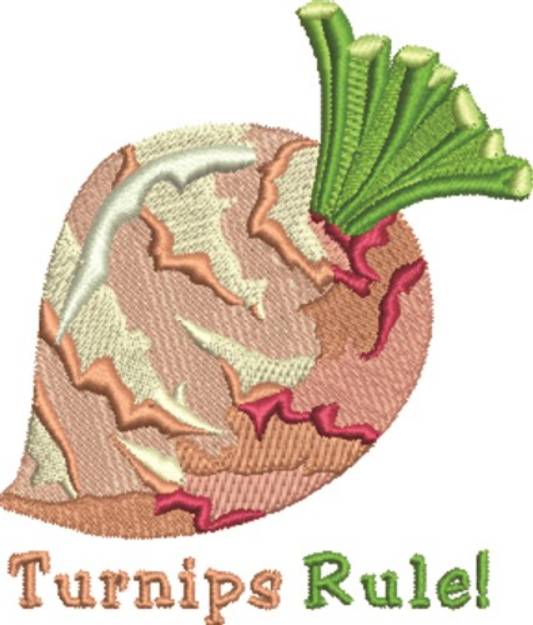 Picture of Turnips Rule Machine Embroidery Design