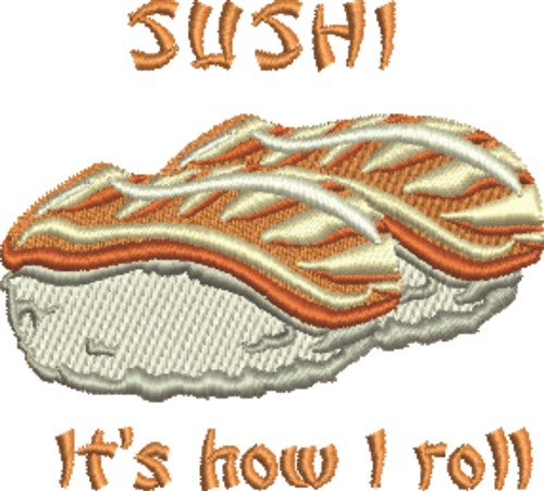 Sushi Roll Machine Embroidery Design