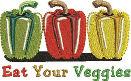 Eat Your Veggies Machine Embroidery Design