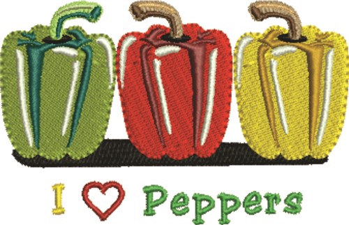 Love Peppers Machine Embroidery Design