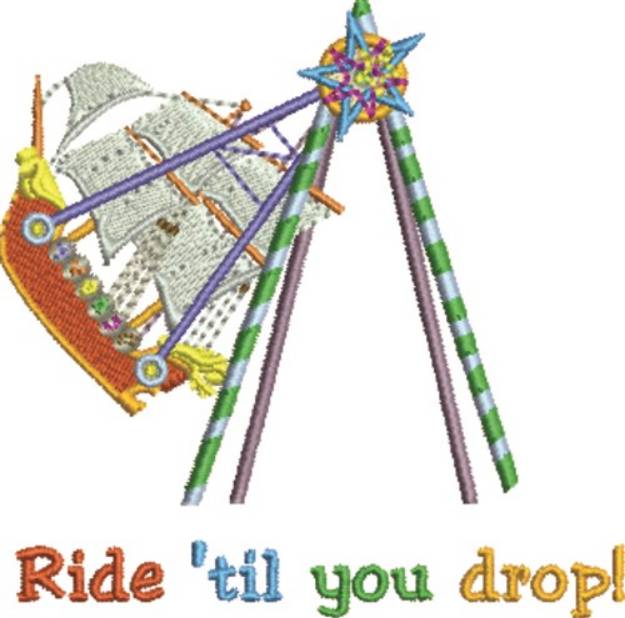 Picture of Ride Til You Drop Machine Embroidery Design
