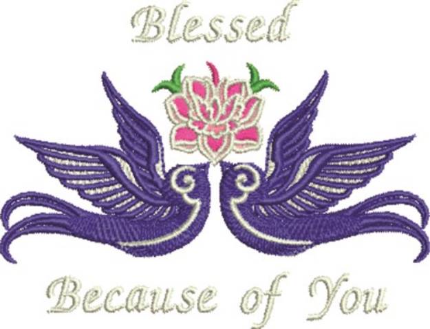 Picture of Blessed Doves Machine Embroidery Design