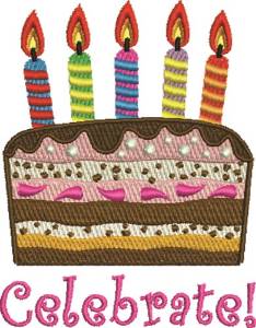 Picture of Celebrate Cake Machine Embroidery Design