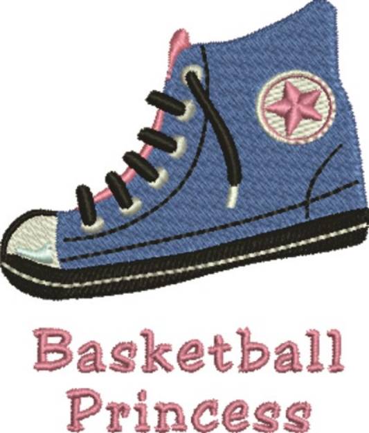 Picture of Basketball Princess Machine Embroidery Design