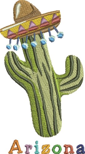 Arizona Cactus Machine Embroidery Design