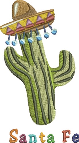 Santa Fe Cactus Machine Embroidery Design