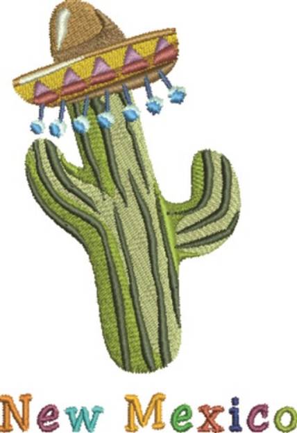 Picture of New Mexico Cactus Machine Embroidery Design